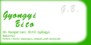 gyongyi bito business card