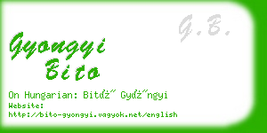 gyongyi bito business card